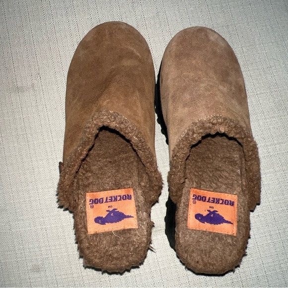 Rocket Dog Sherpa Platform Clogs Tan Suede Women’s Shoe Size 9M - Picture 10 of 11